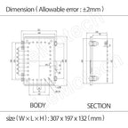 LeMotech Electrical Box, IP67 Waterproof Hinged Clear Cover Stainless Steel - Image 8