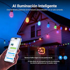 NEEWER 48ft Outdoor String Lights, App Control Smart AI RGBW Hanging Outside - Image 5