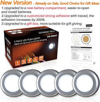 STAR-SPANGLED 5 Pack 2.8” Push Tap Lights, Stick on Touch Puck Lights AAA - Image 7