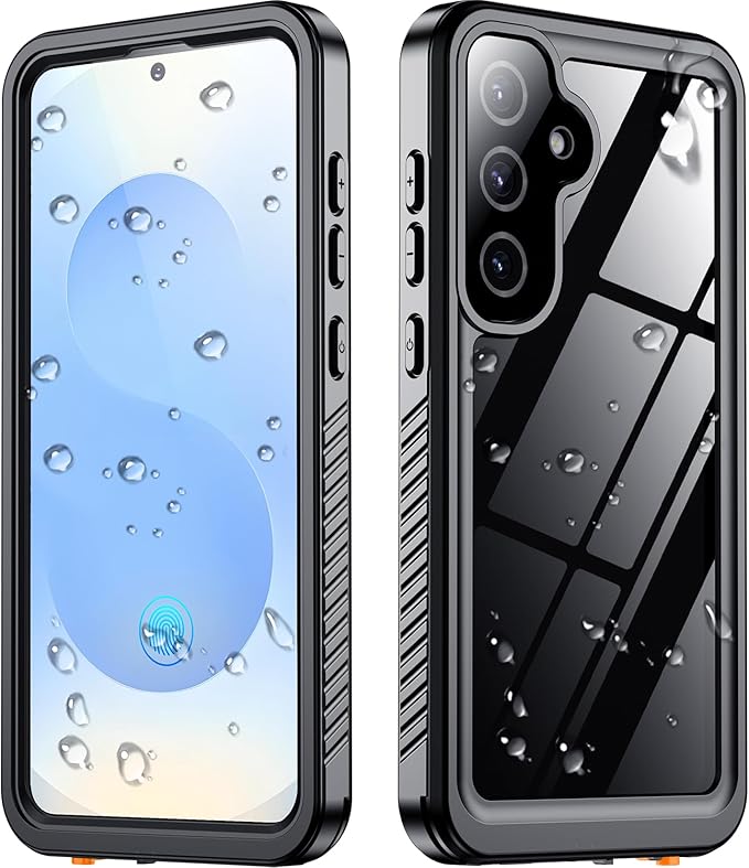 SPIDERCASE Only Designed for Samsung Galaxy S25 Case Waterproof, Built-in Full by SPIDERCASE