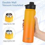 HASLE OUTFITTERS Insulated Water Bottle 22 oz Double Wall Stainless Steel Water - Image 6
