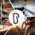 Carabiner Clips, 900 LBS 2.5" Iron Heavy Duty Caribeaners - Image 3
