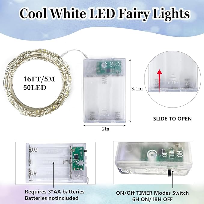 8-Pack Fairy Lights Battery Operated - Image 6