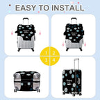 ANNA QUEEN Christmas Loading Luggage Cover, Funny Snowflake Design Suitcase - Image 6