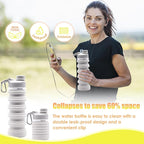 ONTA Collapsible BPA Free Silicone Water Bottle, 20oz - Image 2