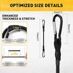 6 Piece 12 Inch Carabiner Bungee Cords - Image 3