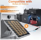 SUNER POWER 24V 50W Solar Battery Charger Maintainer, Built-in Ultra Smart MPPT - Image 6