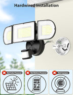 Olafus 180W Motion Sensor Outdoor Lights, 18000LM Dusk to Dawn LED Flood Lights - Image 2