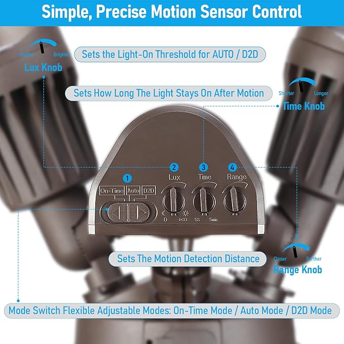 LEONLITE 3CCT LED Security Light, Motion Sensor Outdoor Lights, Dusk to Dawn - Image 7