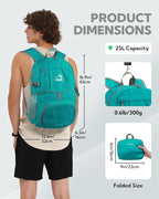 WATERFLY Hiking Packable Daypack Backpack: 25L Ultra Lightweight Day Pack - Image 2