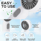 Rossesay 3 Pcs Mini Portable Fan Bulk Cute Handheld Lightweight Small Little - Image 2
