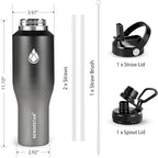 SENDESTAR 40oz Stainless Steel Water Bottle, Double Wall Vacuum Insulated Bottle - Image 6