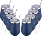 MEWAY 12oz/8 Pack Wine Tumbler Glasses by MEWAY