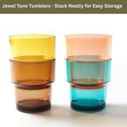 14 oz Plastic Stackable Drinking Tumblers, Dishwasher Safe, Durable - Image 2