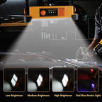2 Pack 120W Solar Rechargeable Work Light, 144 LED 10000LM Portable Flood Light - Image 5