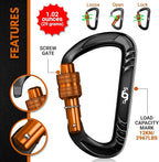 Rhino Produxs 12kN Heavy Duty Carabiner Clips, - Image 3