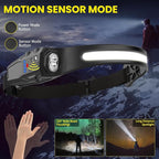 Headlamp Rechargeable 6Pack, 230° Wide Beam LED Headlamp, 7Mode Headlamps - Image 3