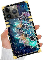 Compatible with iPhone 14 Pro Case, Starry Sky Colourful Mandala Luxury Golden - Image 6