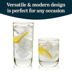 Libbey Drinking Glasses Polaris Tumbler and Rocks Set of 16, Sturdy Drinkware - Image 3