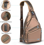 AMJ Crossbody Sling Bag Men Women, Casual Shoulder Backpack, Chest Daypack - Image 3
