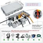 Hrensaw Medium Outdoor Electrical Box, IP54 Waterproof Extension Cord Cover w/6 - Image 2