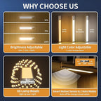 Under Cabinet Lights, 88 LED Operated Motion Sensor Light Indoor, 2200mAh USB - Image 2