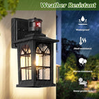 2-Pack Motion Sensor Outdoor Wall Lights, Dusk to Dawn Porch Lights Outdoor - Image 5