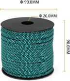 MOOCY Diamond Pattern Paracord 550 Blue Black, 5/32 in x 164 ft, 7 Inner - Image 3