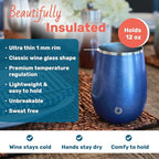 SNOWFOX Premium Vacuum Insulated Stainless Steel Grand Pinot Wine Glass - Image 3