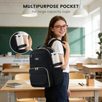 LOVEVOOK Lunch Backpack with Lunch Compartment, 15.6 Inch Laptop Work Travel - Image 3