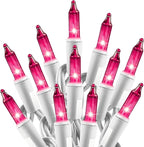 Christmas Pink Mini String Lights by Minetom