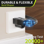 16/3 Black Extension Cord 8inch, Indoor Extension Cord - Image 4