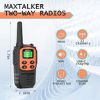 MaxTalker Walkie Talkies for Adults, Rechargeable Walkie Talkies Long Range - Image 2