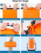 HEETA Waterproof Dry Bag for Women Men, 5L/10L/20L/30L/40L Roll Top Lightweight - Image 4