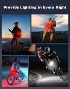 Zewdov Bike Lights for Night Riding, USB Rechargeable Bike Lights Front and Back - Image 6