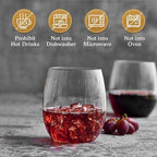 FOCUSLINE 32 Pack Plastic Wine Glasses Stemless, 12 Oz Crystal Clear Disposable - Image 5