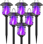 Dynaming 6 Pack Solar Flame Torch Lights Outdoor, Dual Use Flickering Purple by Dynaming