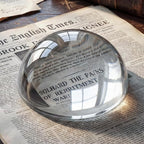 6X Crystal Dome Magnifier Paperweight, 3.8 Inch Large Dome Reading Magnifying by Zerelys