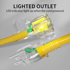 POWGRN 2 Pack 3 ft 12/3 Outdoor Extension Cord Waterproof Heavy Duty - Image 2