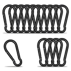 Small Carabiner Clip Hook, 2.36 inch 15 pcs Black Heavy Duty Spring Snap Hook by KINLINK