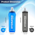 SLUXKE 3 Pack Soft Water Bottle, 25oz/750ml Flask Running Bottles - Image 7