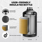 RAYMYLO One Gallon Water Bottle Insulated, Triple Walled Vacuum Stainless Steel - Image 5