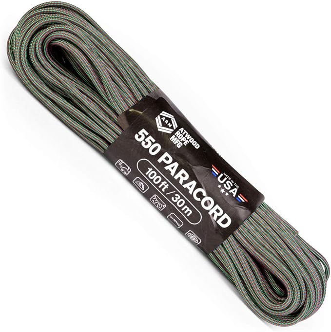 Atwood Rope MFG Color Changing 550 Paracord 100 Feet 7-Strand Core Nylon by AtwoodRopeMFG