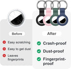 Linsaner 2|4 Pack Holder for AirTag 2nd Gen & 1st Gen, Silicone Case Keychain - Image 6