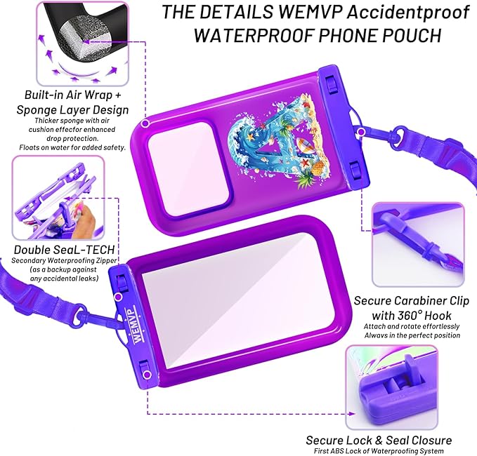 Personalized Initial Waterproof Phone Pouch Case - Image 3