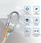 Oval Indoor Outdoor Climbing Carabiner, 25 KN Screw Locking Heavy Duty Safety - Image 3