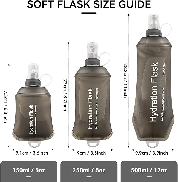 500ml Soft Flask Soft Water Bottle - Image 2