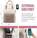 LOVEVOOK Laptop Backpack for Women, 17.3 Inch Laptop Bag - Image 5