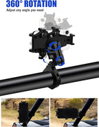 ZIDIYORUO UTV Phone Holder, Aluminum Alloy Heavy Duty Cell Phone Mount - Image 4