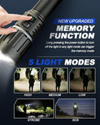 Victoper Rechargeable Flashlight, Titanium 5 Modes Zoomable Flash Light - Image 4